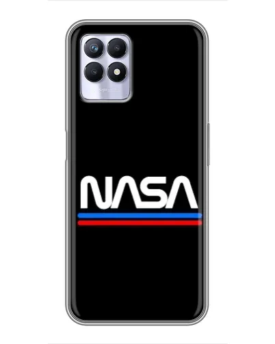 Чохол для Realme 8i з картинкою «NASA — класика Red Blue» Чохол для Realme 8i з картинкою «NASA — класика Red Blue»