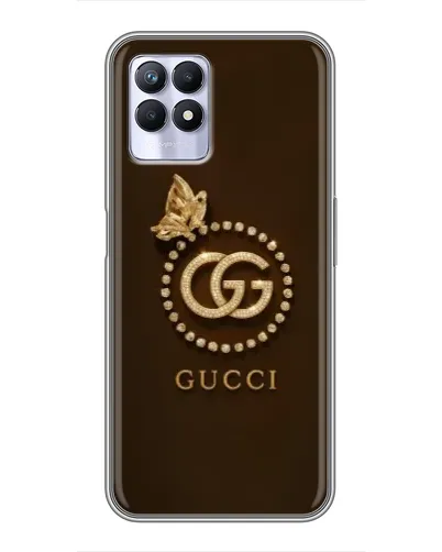 Чехол для Realme 8i с картинкой «Gucci — золотая бабочка»