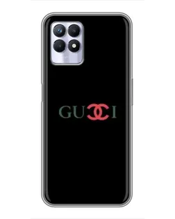 Чехол для Realme 8i с картинкой «Gucci — красный градиент»