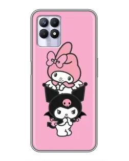 Чехол для Realme 8i с картинкой «My Melody и Kuromi»