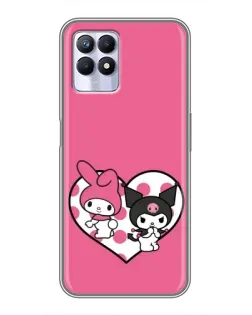 Чехол для Realme 8i с картинкой «Kuromi и My Melody»