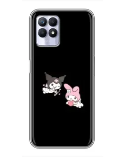 Чехол для Realme 8i с картинкой «My Melody и Kuromi»