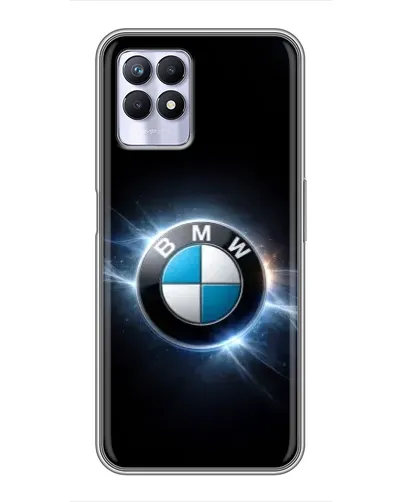 Чехол для Realme 8i с картинкой «BMW — неоновое сияние»