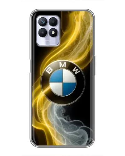 Чехол для Realme 8i с картинкой «Золотистый дым BMW»