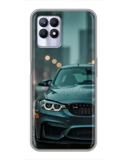 Чехол для Realme 8i с картинкой «BMW в огнях города»