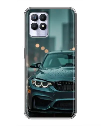 Чехол для Realme 8i с картинкой «BMW в огнях города»