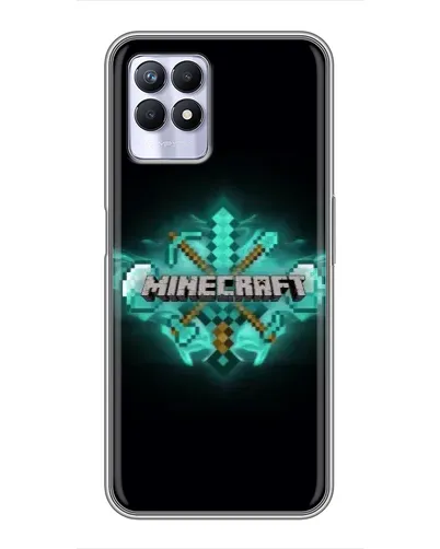 Чехол для Realme 8i с картинкой «Minecraft Diamond лого» Чехол для Realme 8i с картинкой «Minecraft Diamond лого»