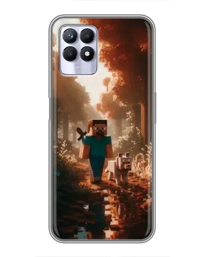 Чехол для Realme 8i с картинкой «Стив в лесу» Чехол для Realme 8i с картинкой «Стив в лесу»