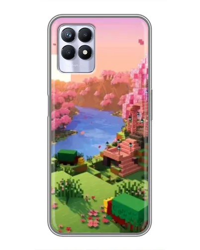 Чехол для Realme 8i с картинкой «Розовое дерево Minecraft» Чехол для Realme 8i с картинкой «Розовое дерево Minecraft»