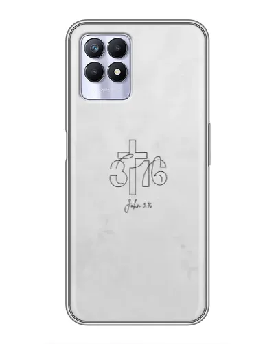 Чехол для Realme 8i с картинкой «Иоанна 3:16 Крест»