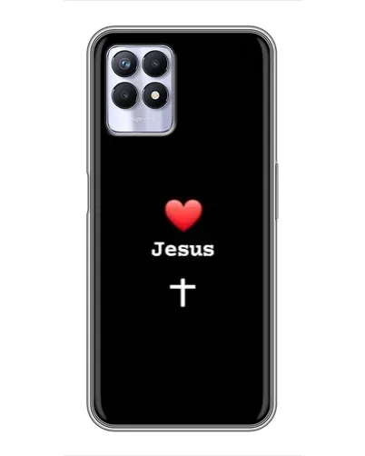 Чехол для Realme 8i с картинкой «Сердце - Jesus»