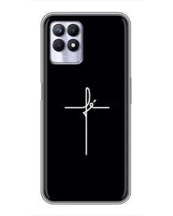 Чехол для Realme 8i с картинкой «Тонкий крест»