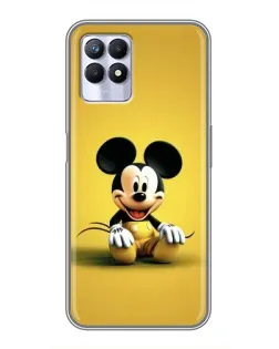 Чехол для Realme 8i с картинкой «Микки на желтом»