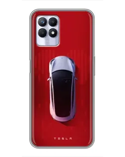 Чехол для Realme 8i с картинкой «Tesla Top View» Чехол для Realme 8i с картинкой «Tesla Top View»