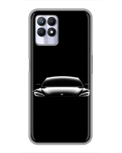 Чехол для Realme 8i с картинкой «Фары Tesla Night»