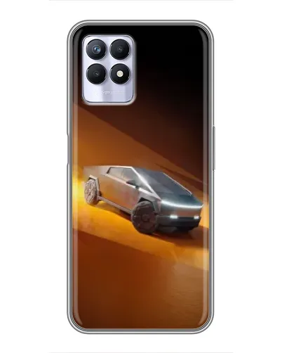 Чехол для Realme 8i с картинкой «Cybertruck в пустыне»