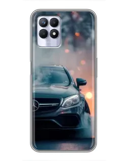 Чехол для Realme 8i с картинкой «Mercedes — ночной город» Чехол для Realme 8i с картинкой «Mercedes — ночной город»
