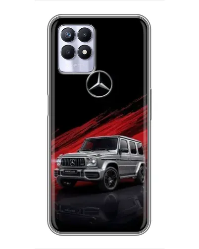 Чехол для Realme 8i с картинкой «Mercedes G-Class красный»