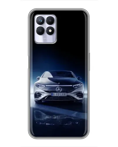 Чехол для Realme 8i с картинкой «Ночной Mercedes EQ»
