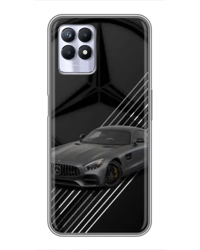 Чехол для Realme 8i с картинкой «Mercedes AMG — графика»