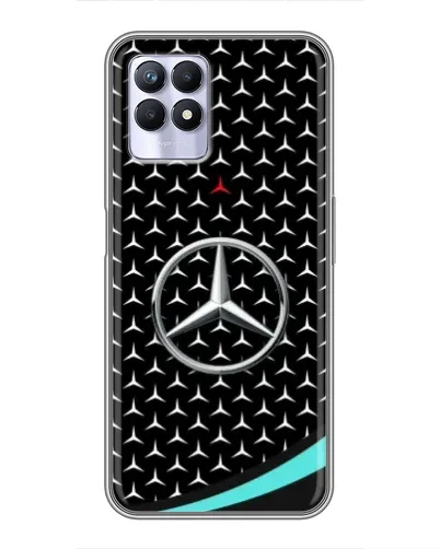 Чехол для Realme 8i с картинкой «Mercedes — бирюзовый акцент»