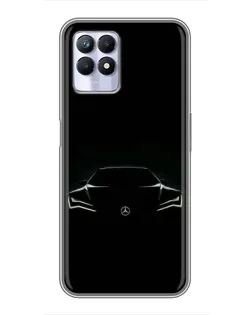 Чехол для Realme 8i с картинкой «Mercedes — силуэт авто»