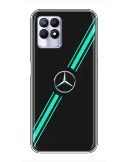 Чехол для Realme 8i с картинкой «Спортивные линии Mercedes»
