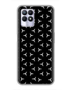 Чехол для Realme 8i с картинкой «Mercedes паттерн звезд»