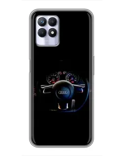 Чехол для Realme 8i с картинкой «Салон Audi — руль» Чехол для Realme 8i с картинкой «Салон Audi — руль»