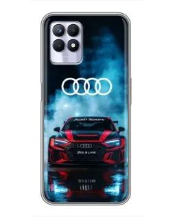 Чехол для Realme 8i с картинкой «Audi Sport — неон»