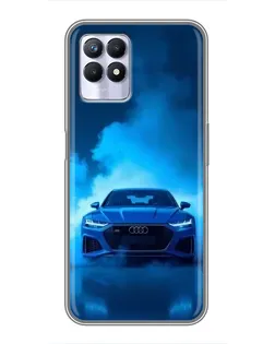 Чехол для Realme 8i с картинкой «Audi — голубая энергия»