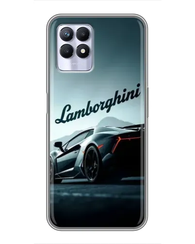 Чехол для Realme 8i с картинкой «Классическая надпись Lamborghini»