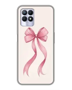 Чехол для Realme 8i с картинкой «Розовый бант»