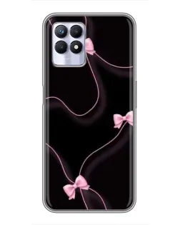Чехол для Realme 8i с картинкой «Розовые ленты»