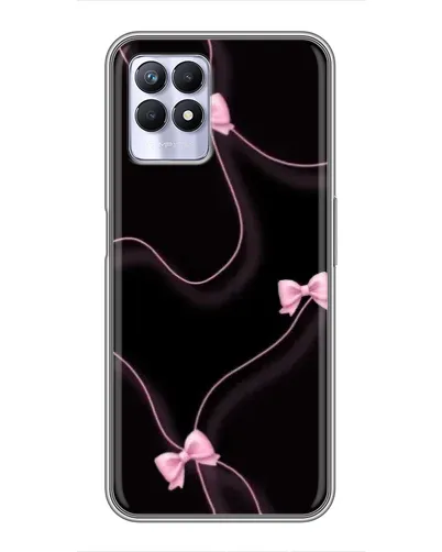 Чехол для Realme 8i с картинкой «Розовые ленты»
