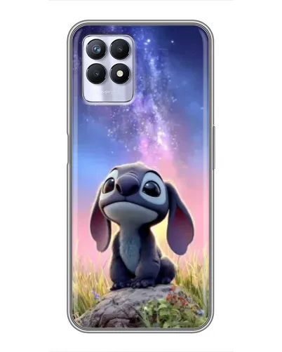 Чехол для Realme 8i с картинкой «Стич на рассвете»