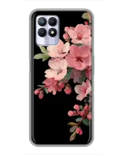 Чехол для Realme 8i с картинкой «Розовая ветка сакуры»