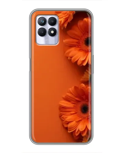 Чехол для Realme 8i с картинкой «Оранжевые герберы»