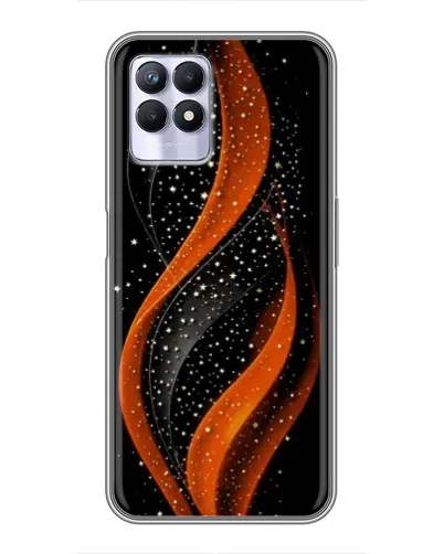 Чехол для Realme 8i с картинкой «Огненная звездная волна»