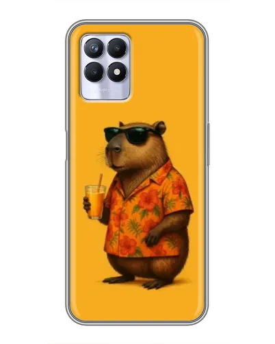 Чехол для Realme 8i с картинкой «Капибара на отдыхе»
