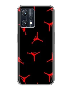 Чехол для Realme 9 Pro Plus с картинкой «Jordan Red Pattern»