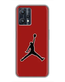 Чехол для Realme 9 Pro Plus с картинкой «Jordan Red Back»