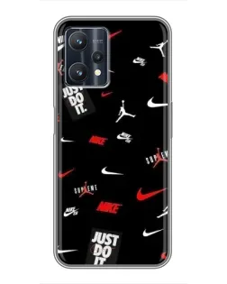Чехол для Realme 9 Pro Plus с картинкой «Nike Mix Pattern»