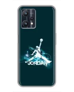 Чехол для Realme 9 Pro Plus с картинкой «Jordan Blue Fire»