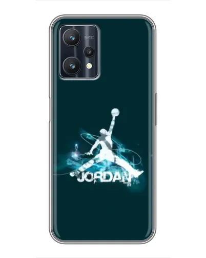 Чехол для Realme 9 Pro Plus с картинкой «Jordan Blue Fire»