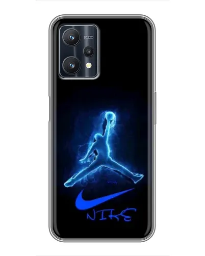 Чехол для Realme 9 Pro Plus с картинкой «Jordan Neon Blue»