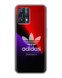 Чехол для Realme 9 Pro Plus с картинкой «Adidas Red Neon»