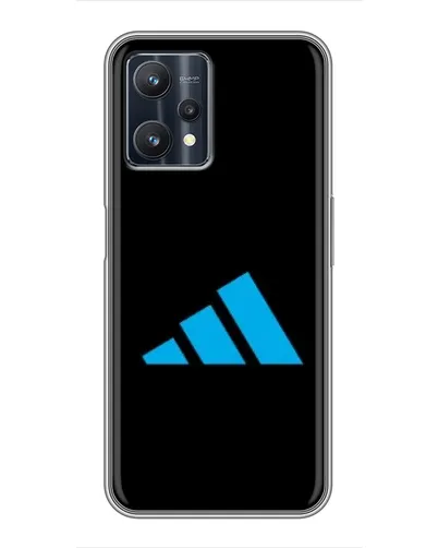 Чехол для Realme 9 Pro Plus с картинкой «Adidas Cyan Logo»