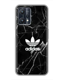 Чехол для Realme 9 Pro Plus с картинкой «Белый мрамор Adidas»