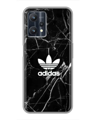 Чехол для Realme 9 Pro Plus с картинкой «Белый мрамор Adidas»